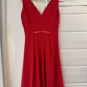 Reiss Red V-Neck Dress